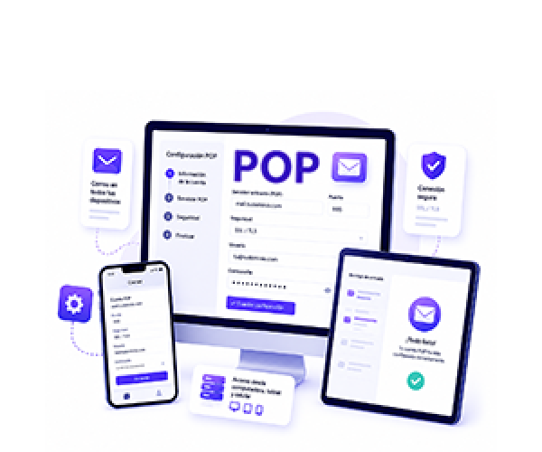 Configuración POP email en computadora / tablet / celular